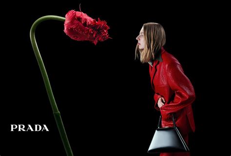 in conversation with a flower prada|Prada's Autumn Winter Campaign makes a Floral Tribute.